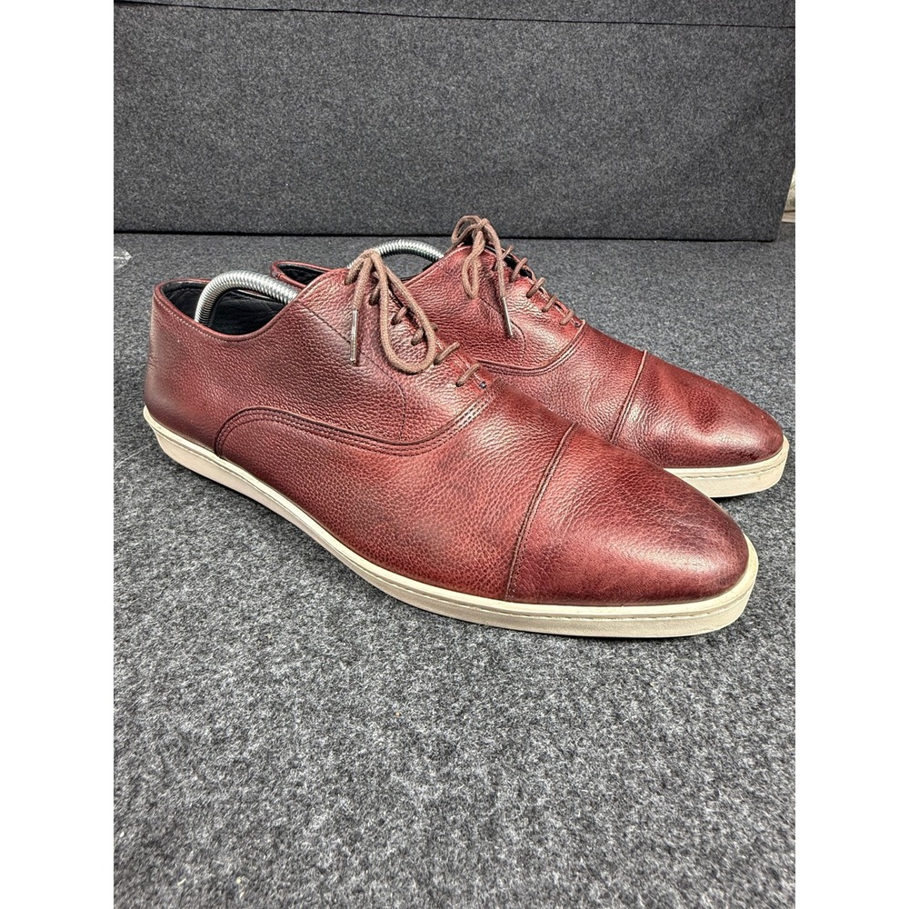 Allen Edmonds Park Avenue Sneaker Oxfords‎ Mens 11.5 Burgundy Leather Cap Toe